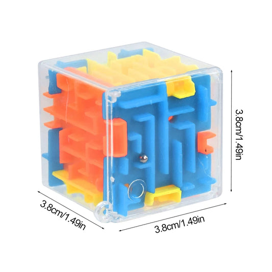 1 Pcs 3D Cube Rolling Beads Maze Kids Toy