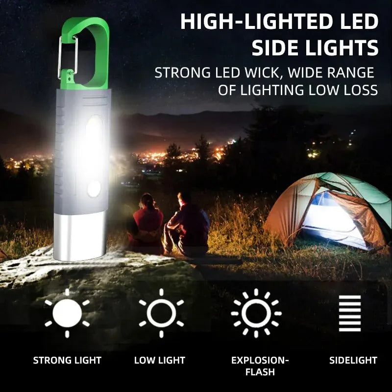 Mini High Power LED Flashlight Camping Flashlight, Waterproof Light, Lampshade