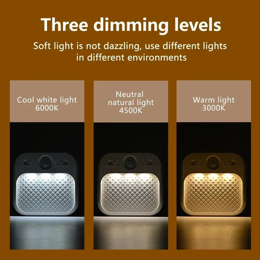 Motion Sensor LED Night Light Rechargeable Stick-on Magnet