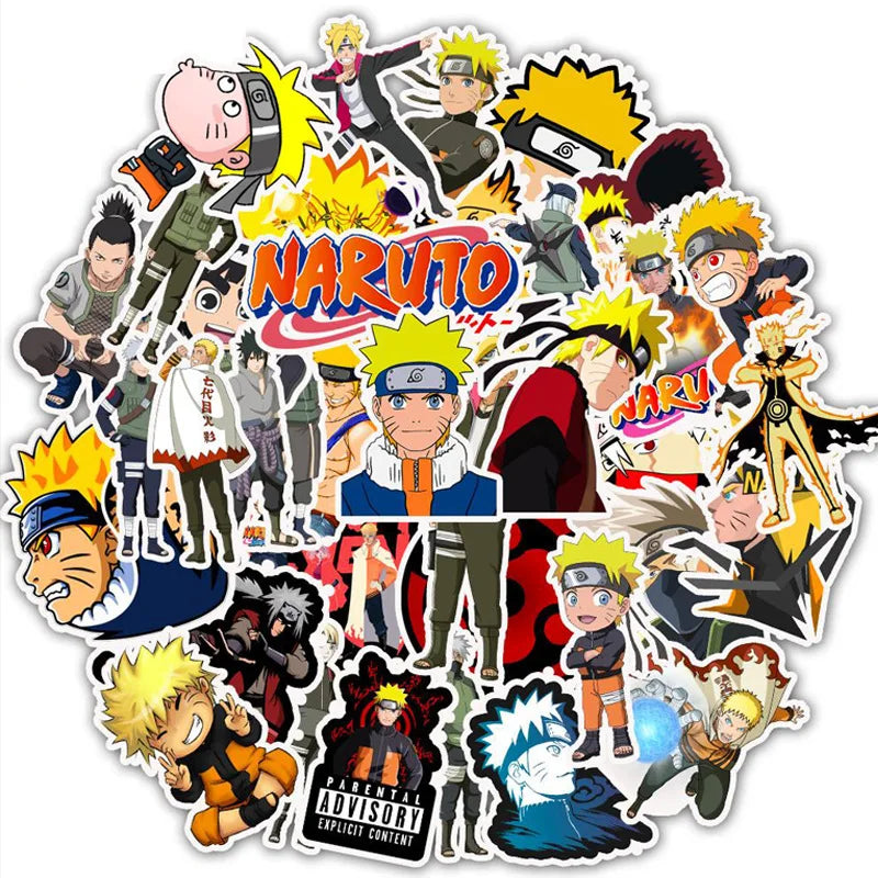 12pcs Cool Naruto Cartoon Stickers Decoration (Random 12pcs in each pack)