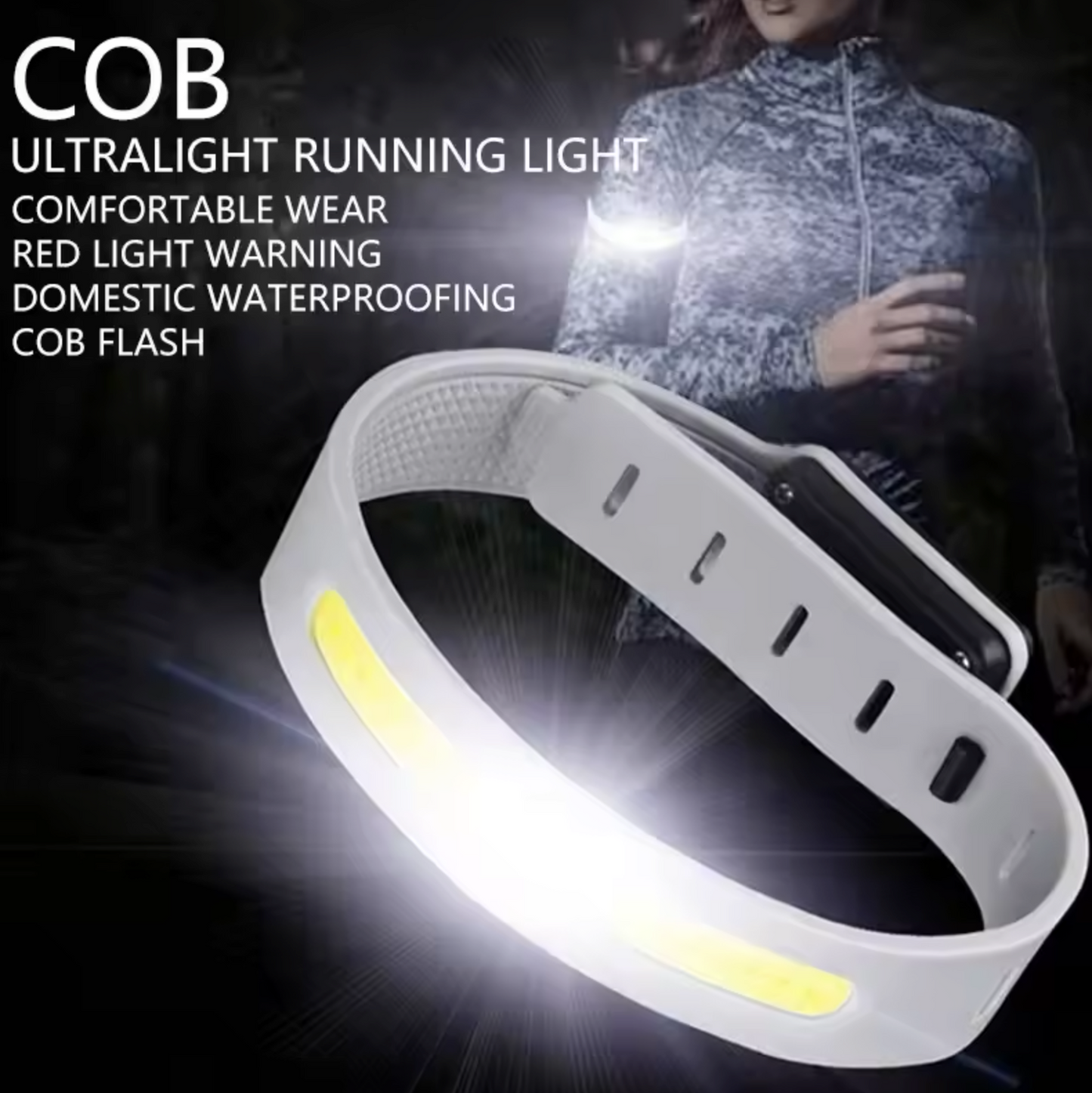 LED Armband Light 500LM Sport Night Running Warning Arm Leg Wristband