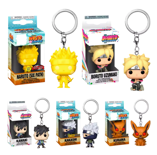 New Naruto Keychains Anime Uzumaki Kakashi Sasuke Kurama